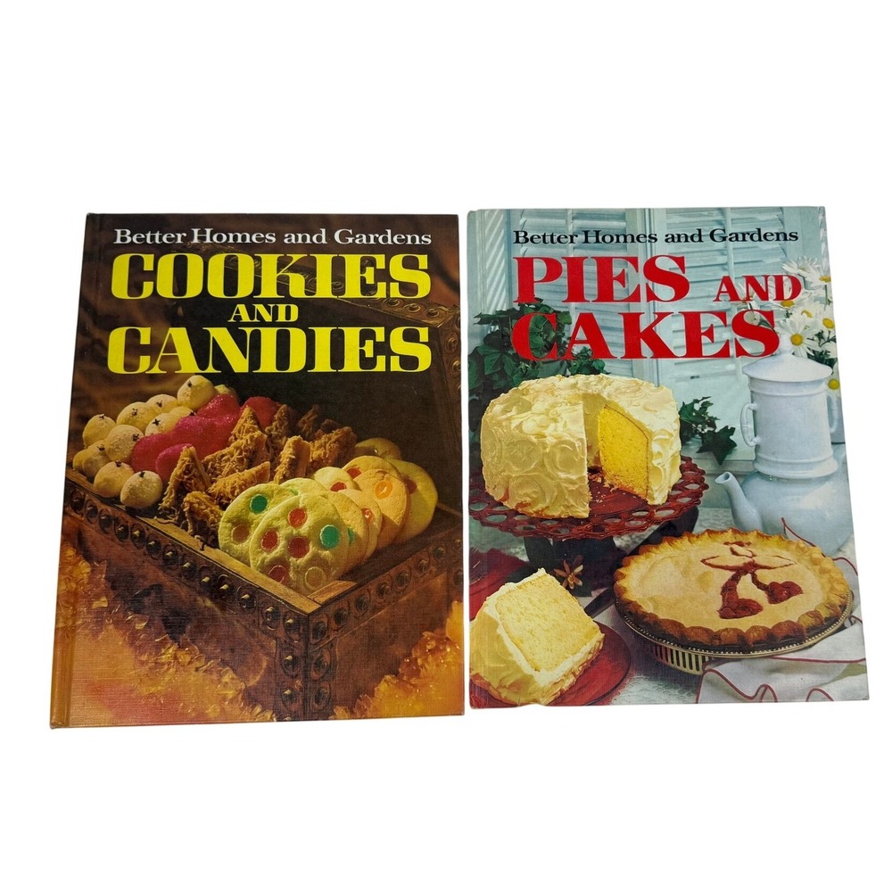 Vintage Set Better Homes & Gardens Pies & Cakes/Cookies & Candies Cookbooks 1968